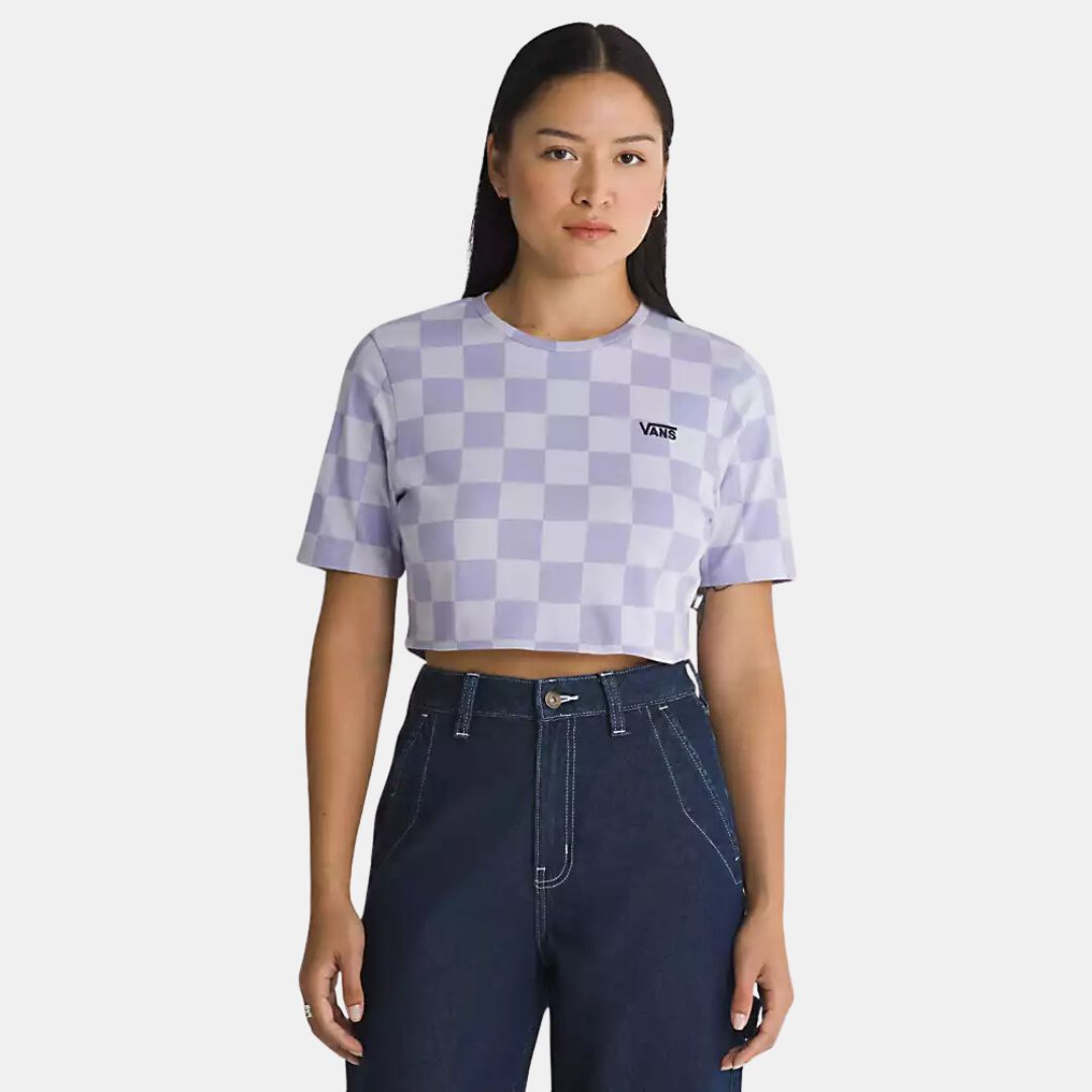 Vans Checker Crew Crop II T-Shirt Cosmic Sky