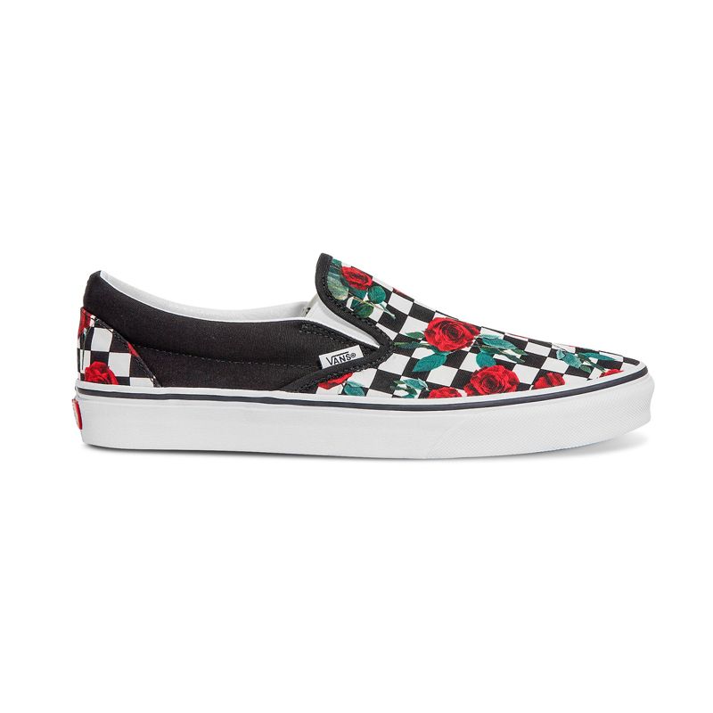 Customs Checkerboard Roses Slip-On