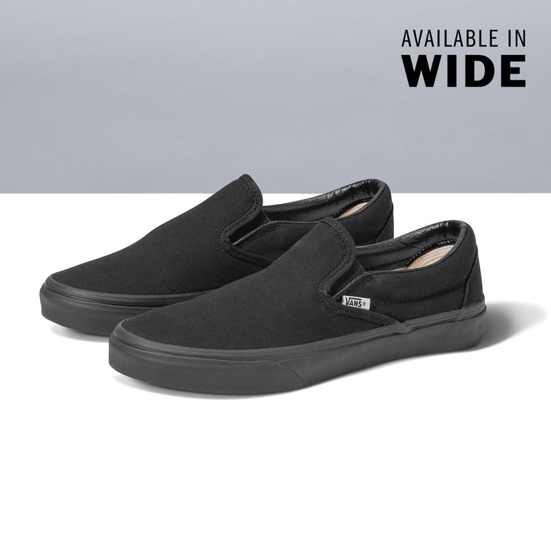 Customs Black Slip-On Wide