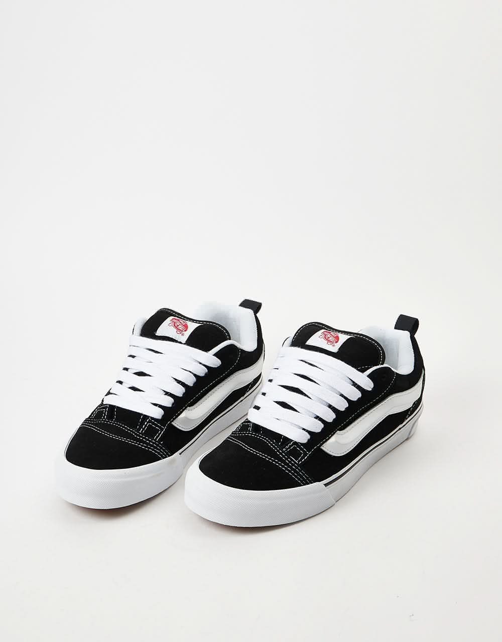Vans Knu Skool Skate Shoes - Black/True White