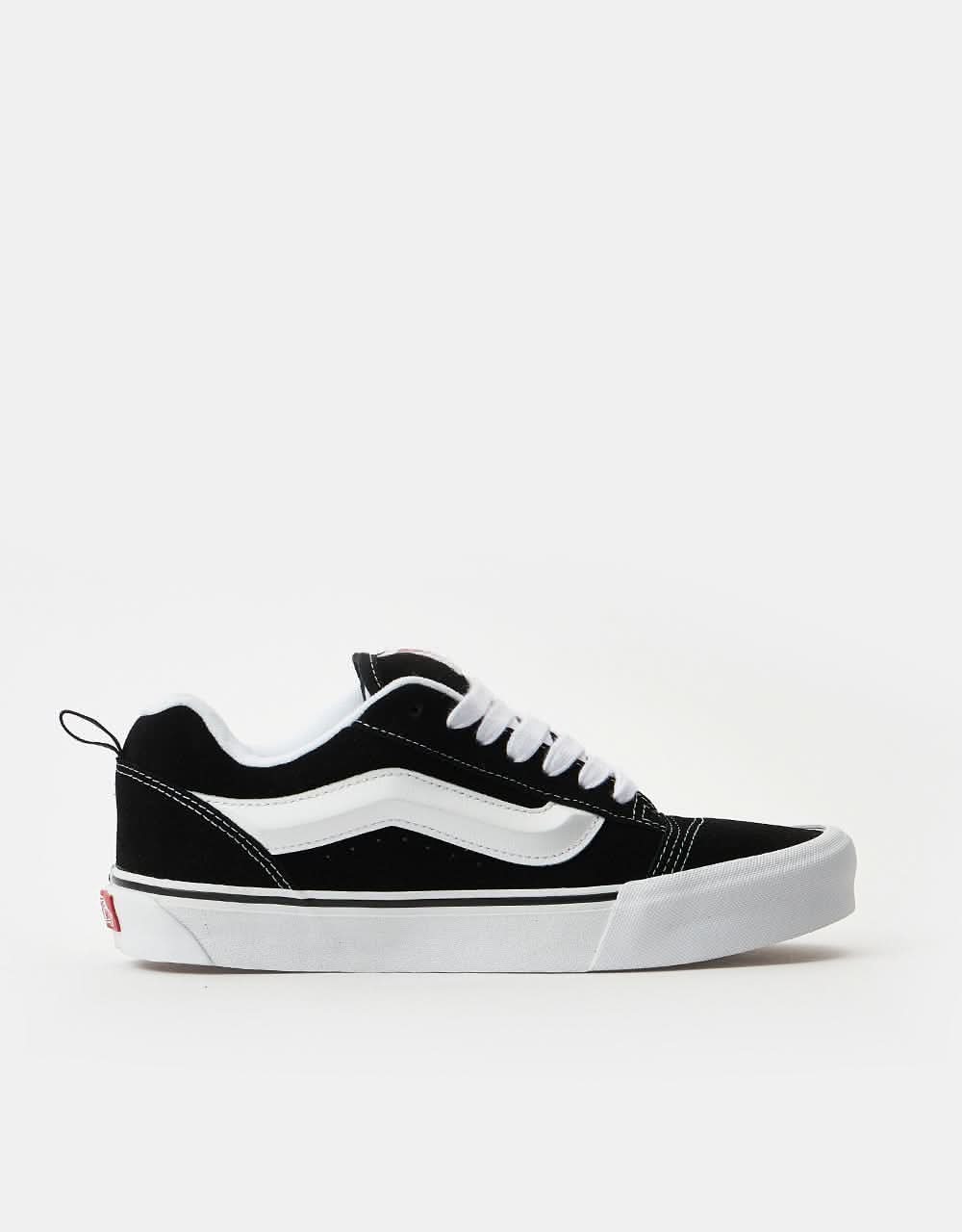 Vans Knu Skool Skate Shoes - Black/True White
