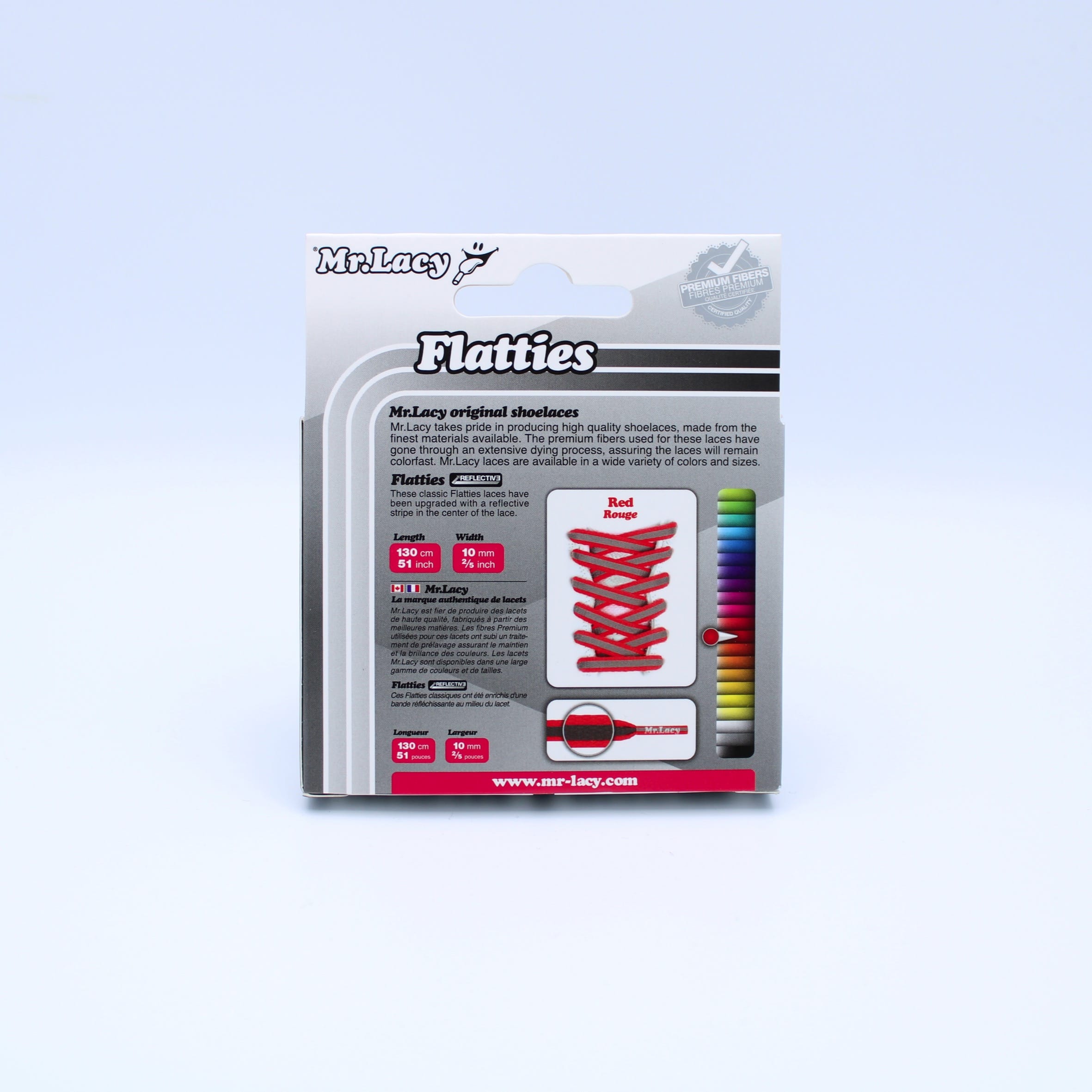 Flatties Shoelaces · Reflective Red