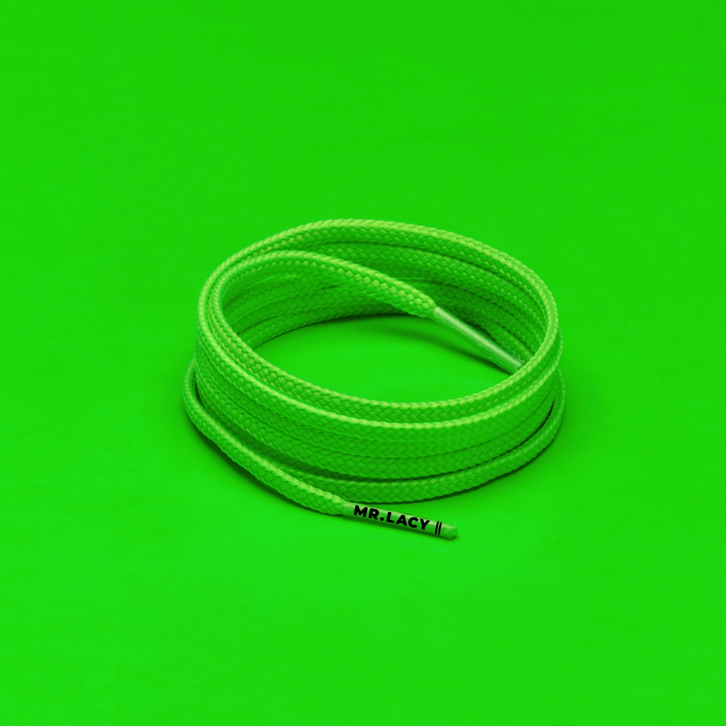 Goalies Slim Football Boot Laces · Neon Green