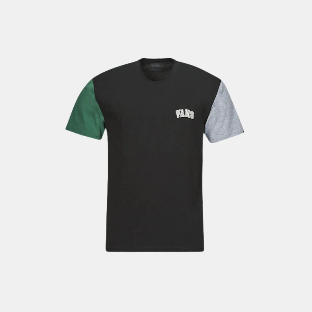Vans Colorblock Varsity T-Shirt Black Bistro Green