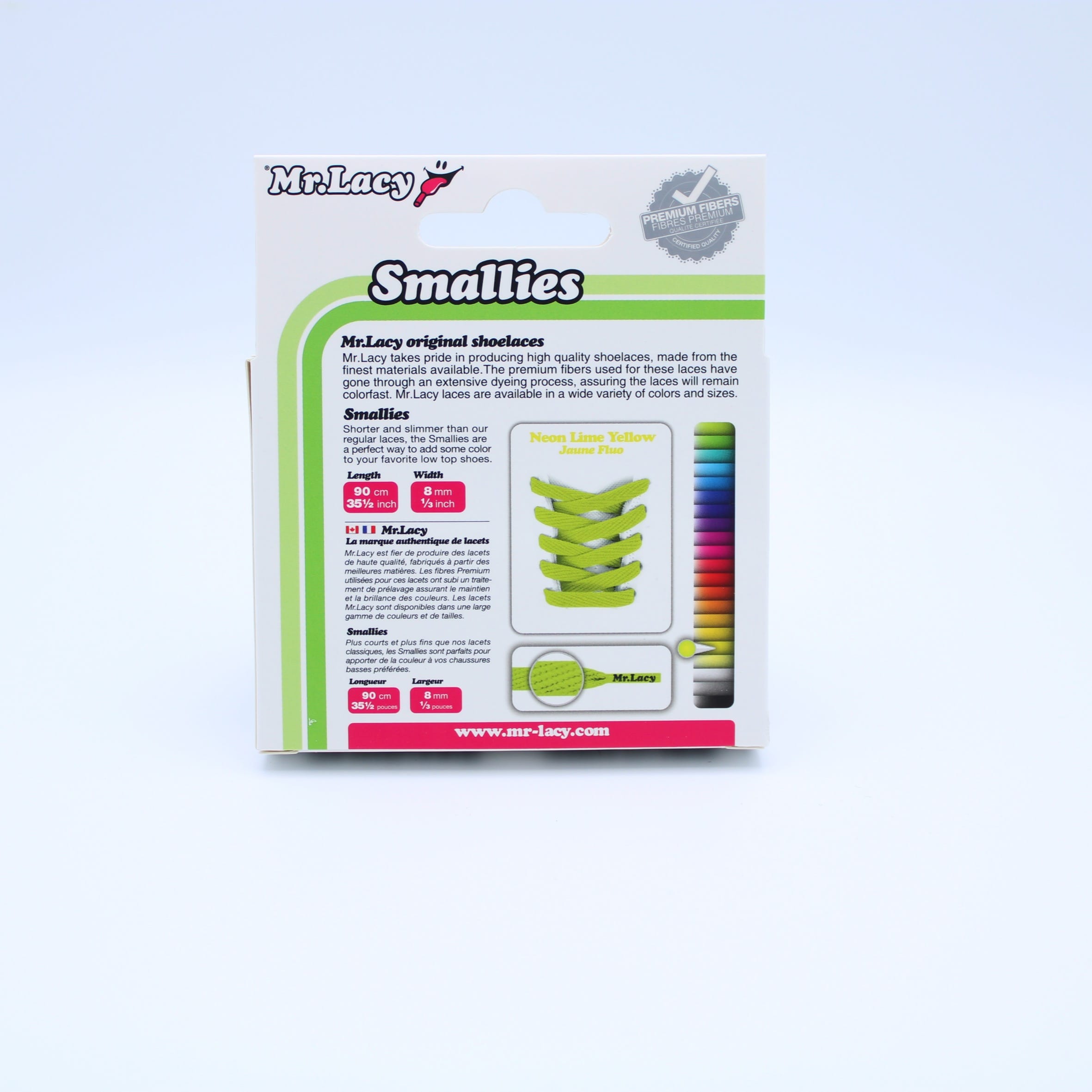 Smallies Shoelaces · Neon Lime Yellow