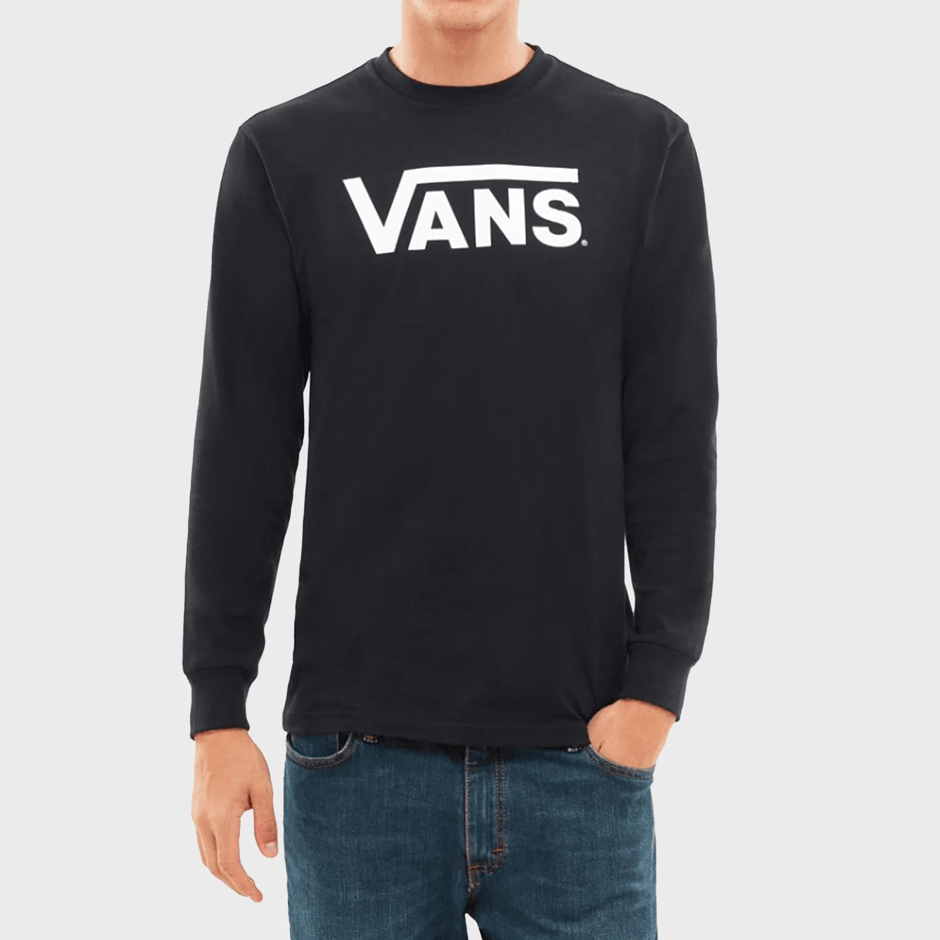 Vans Classic Mens Long Sleeve T-Shirt - Black/White