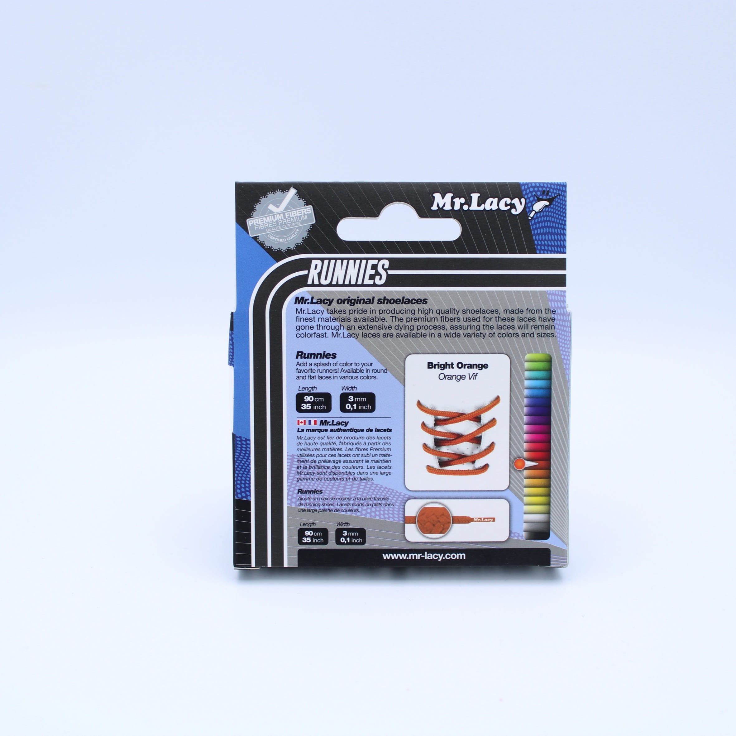 Runnies Round Shoelaces · Bright Orange