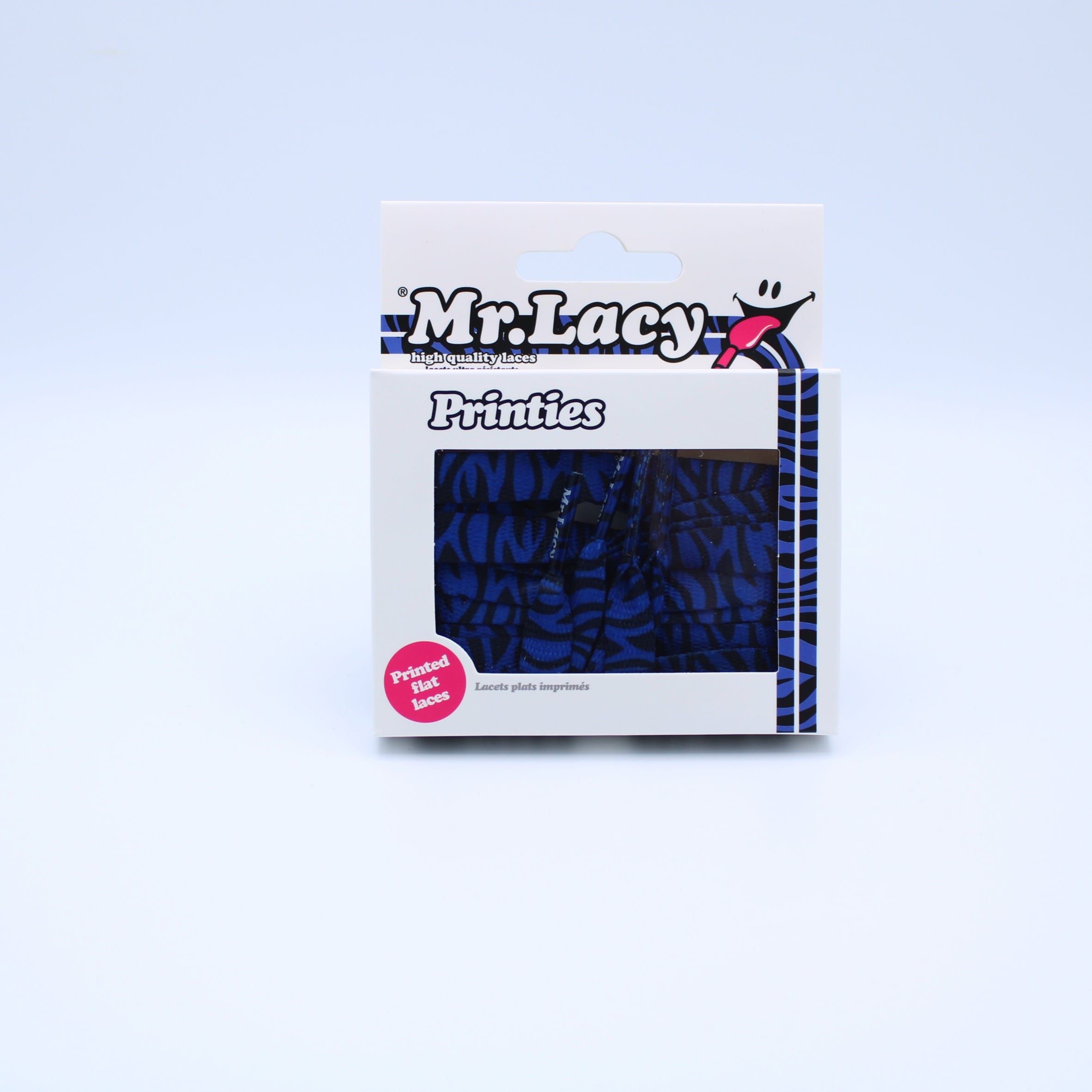 Printies Shoelaces · Zebra Royal Blue