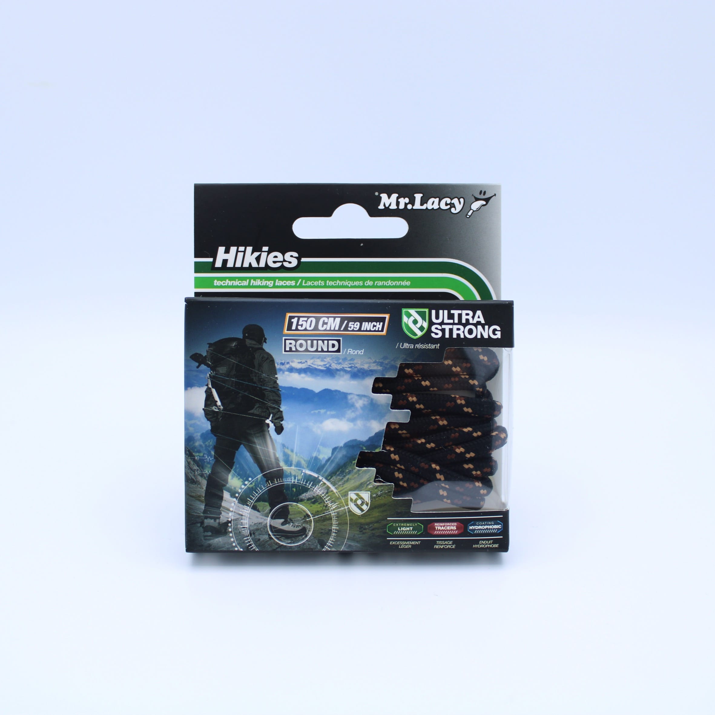 Hikies Round Boot Laces · Black/Brown/Light Brown