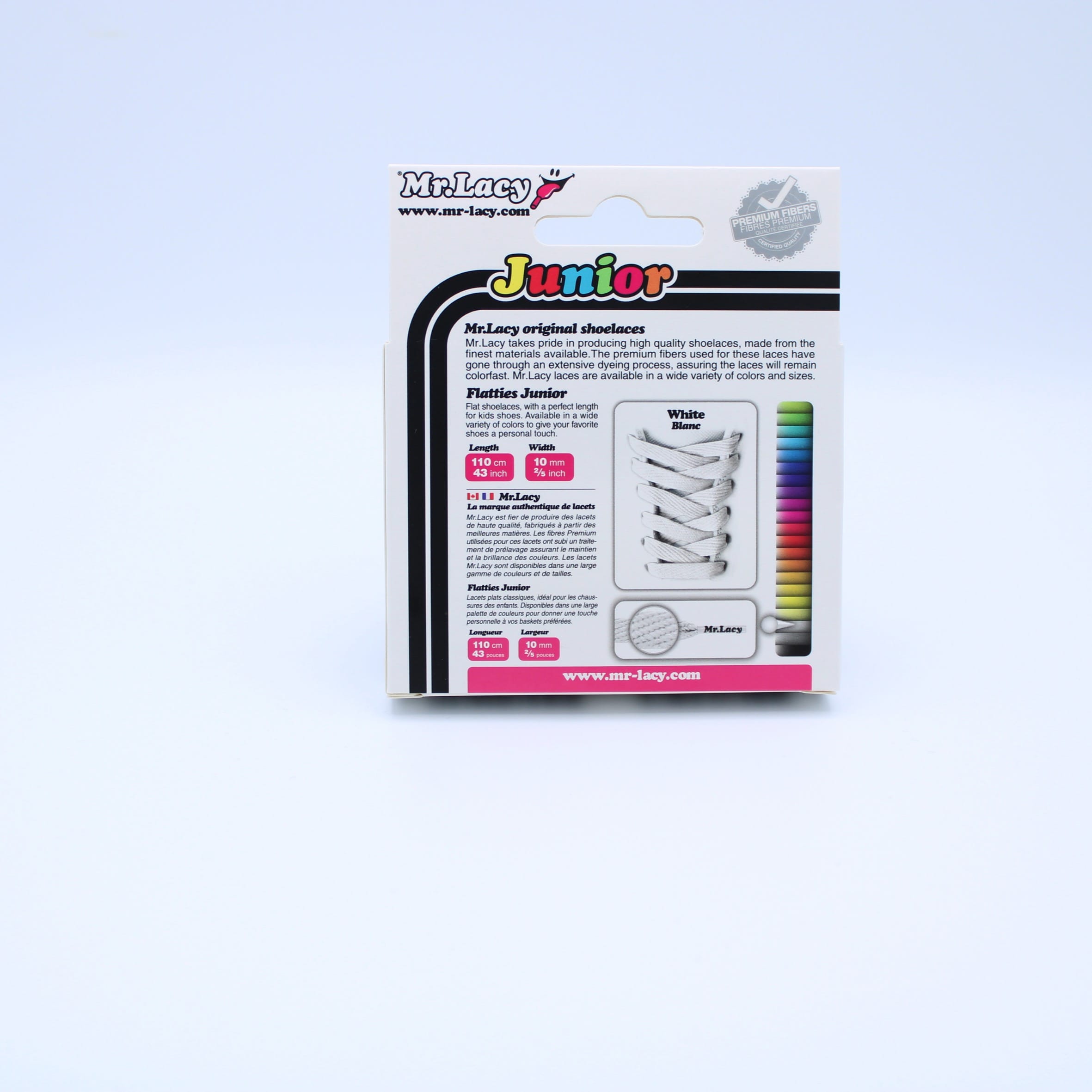 Junior Flatties Shoelaces · White