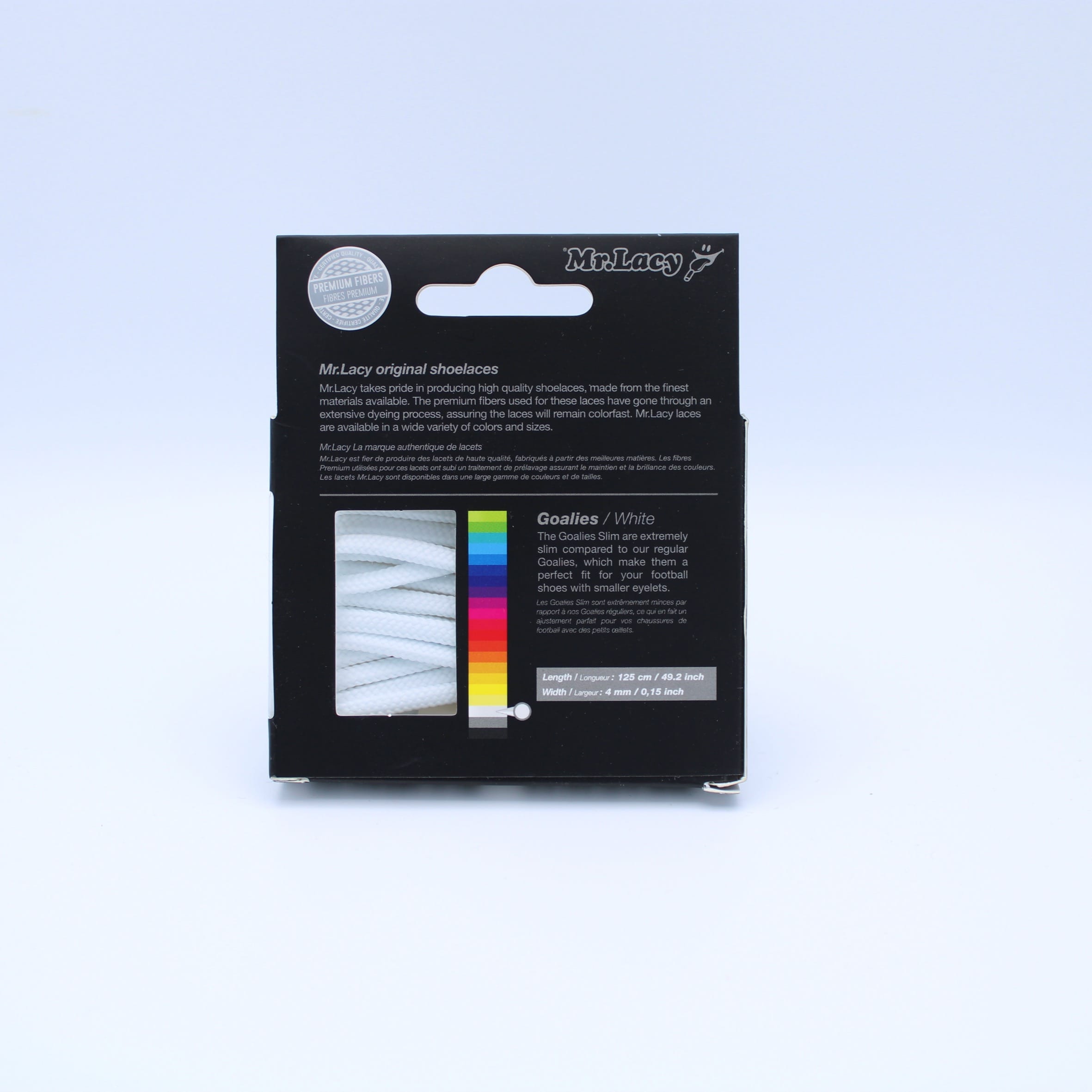 Goalies Slim Football Boot Laces · White