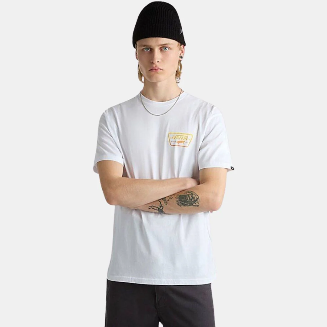 Vans Full Patch Back T-Shirt White Copper Tan