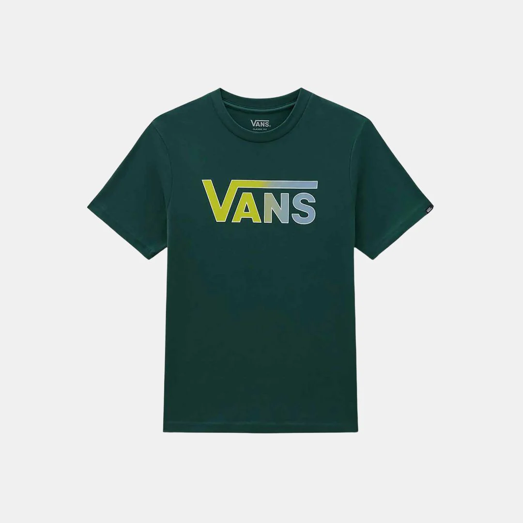 Vans Classic Logo Fill Boys T-Shirt Kid's Bistro Green