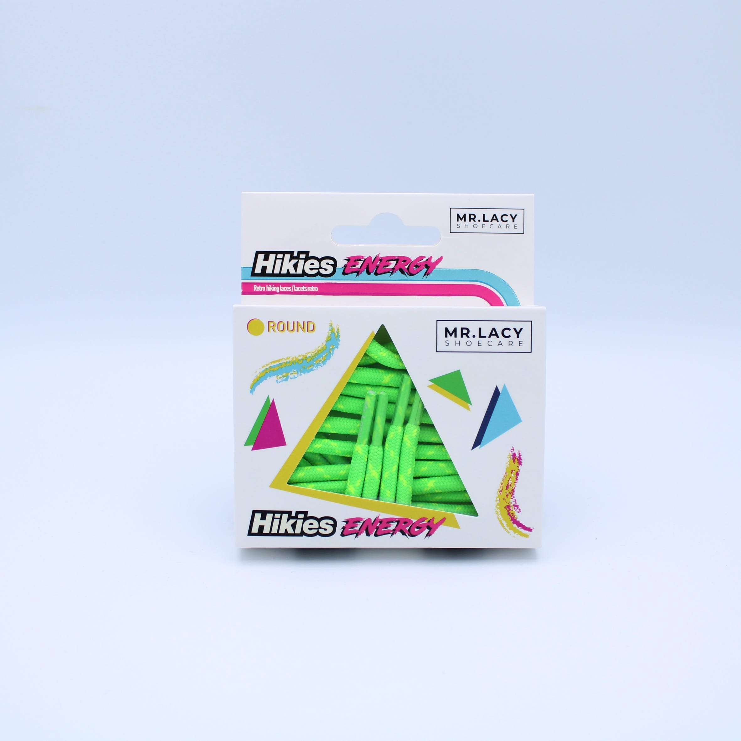 Hikies ENERGY Round Laces · Neon Lime Yellow/Neon Green