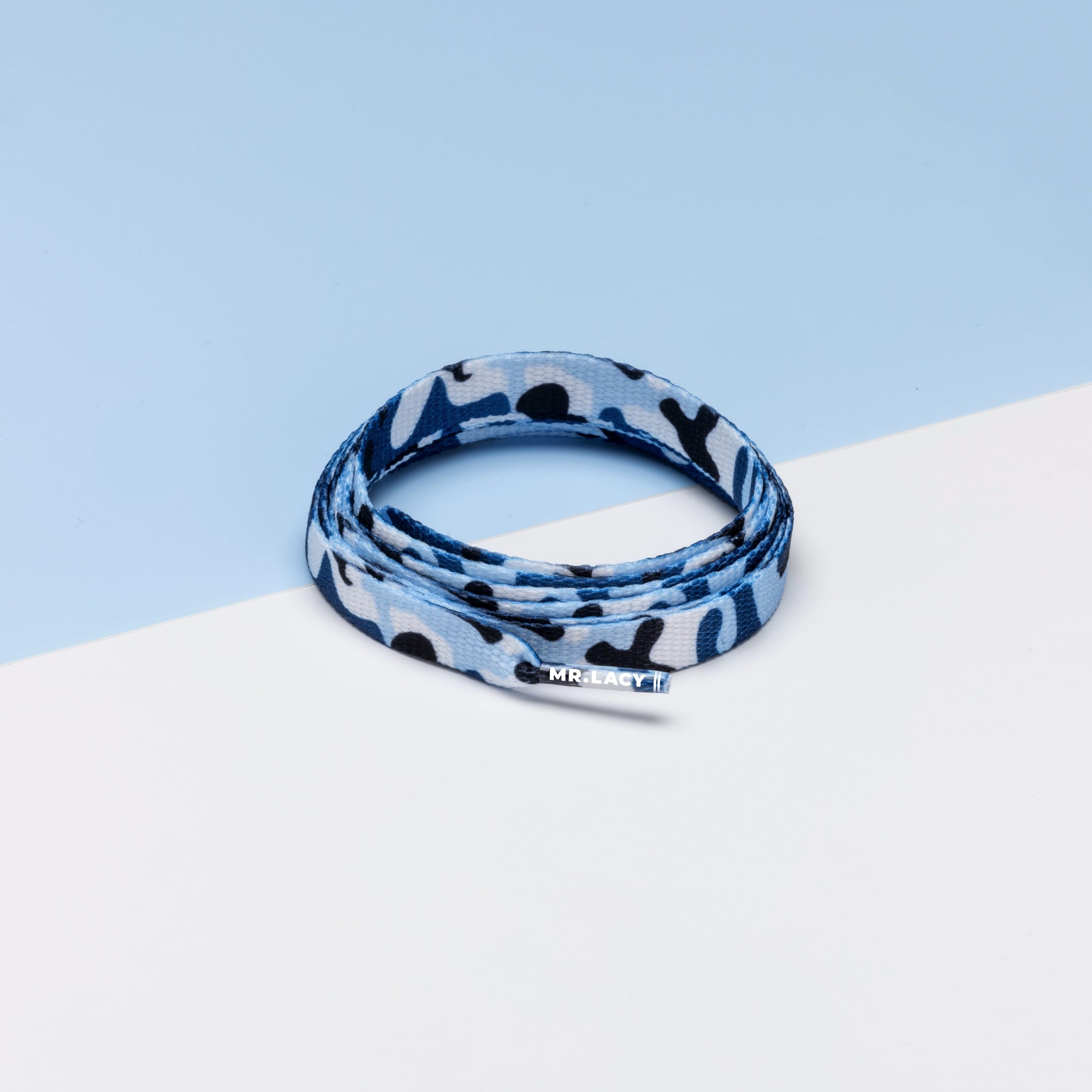 Printies Shoelaces · Blue Camo