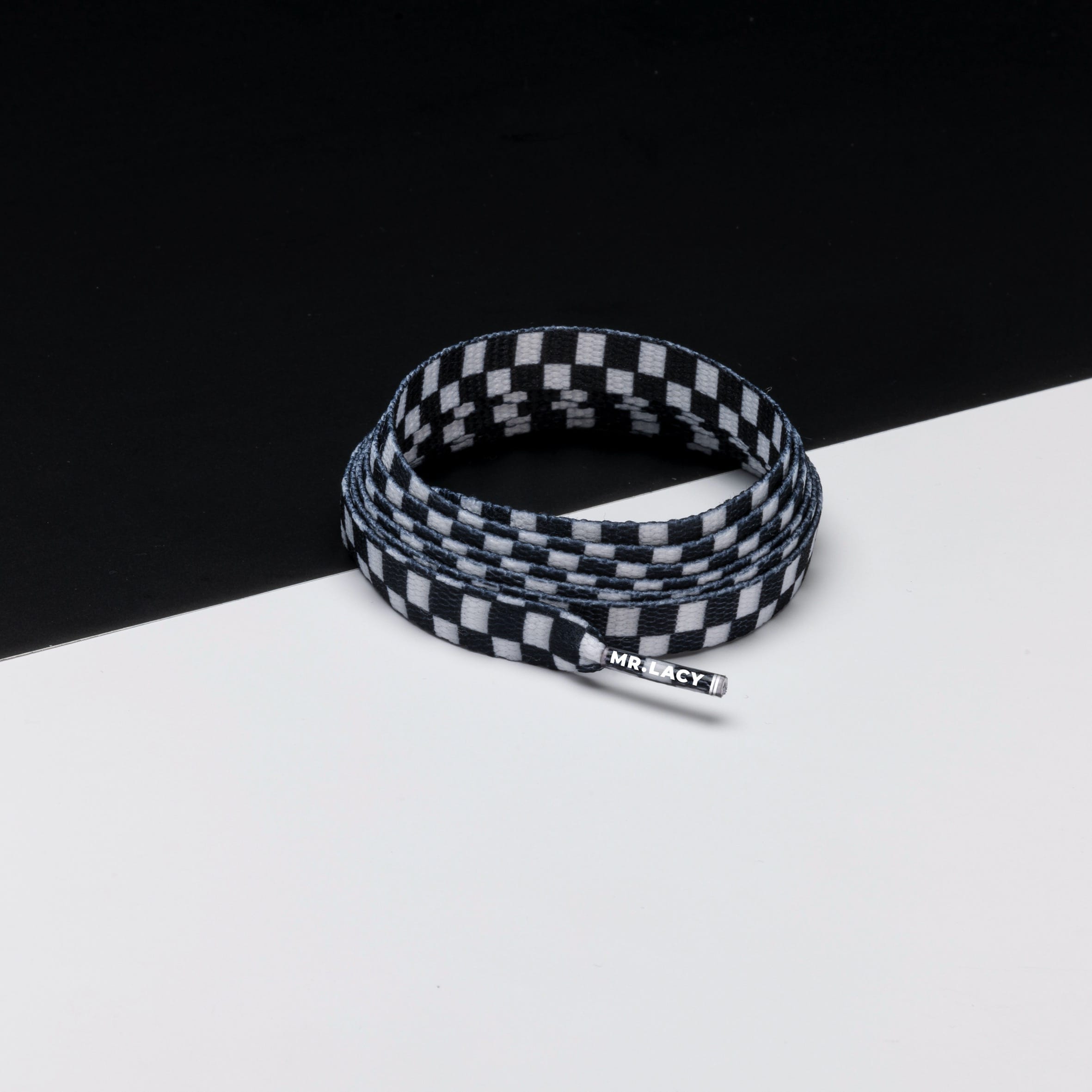 Printies Shoelaces · Checkered Black/White
