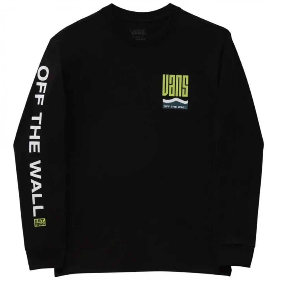 Vans Boys Maze Long Sleeve T-Shirt - Black