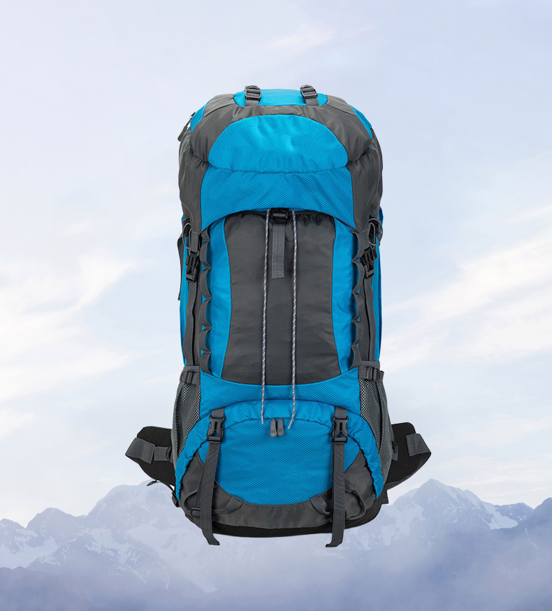 Outdoor-Rucksack 70L – Hellblau