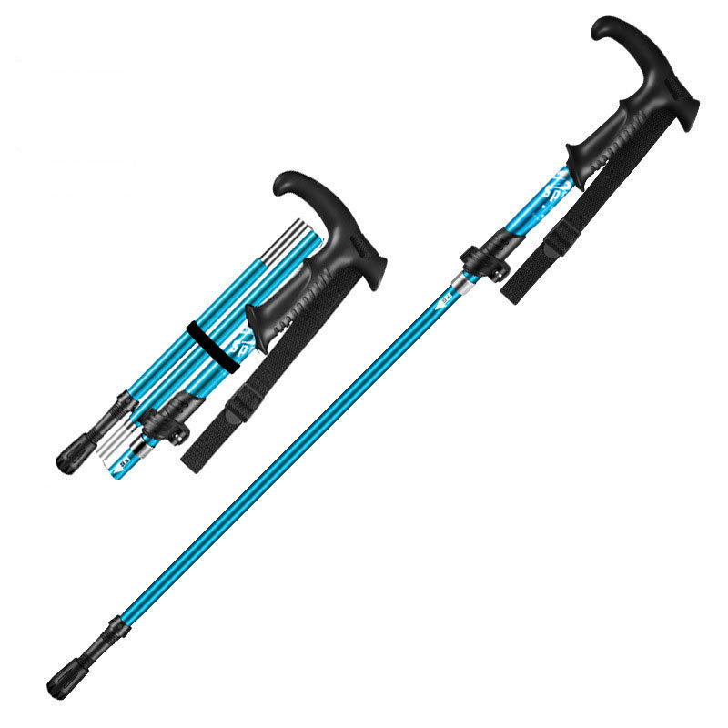 Ultraleichter Aluminium-Wanderstock – Blau