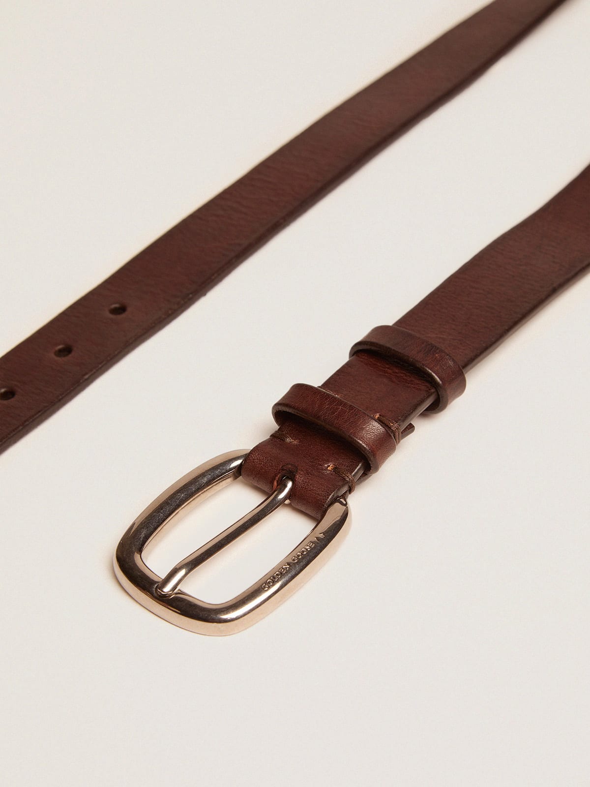 Brown Houston belt in washed leather