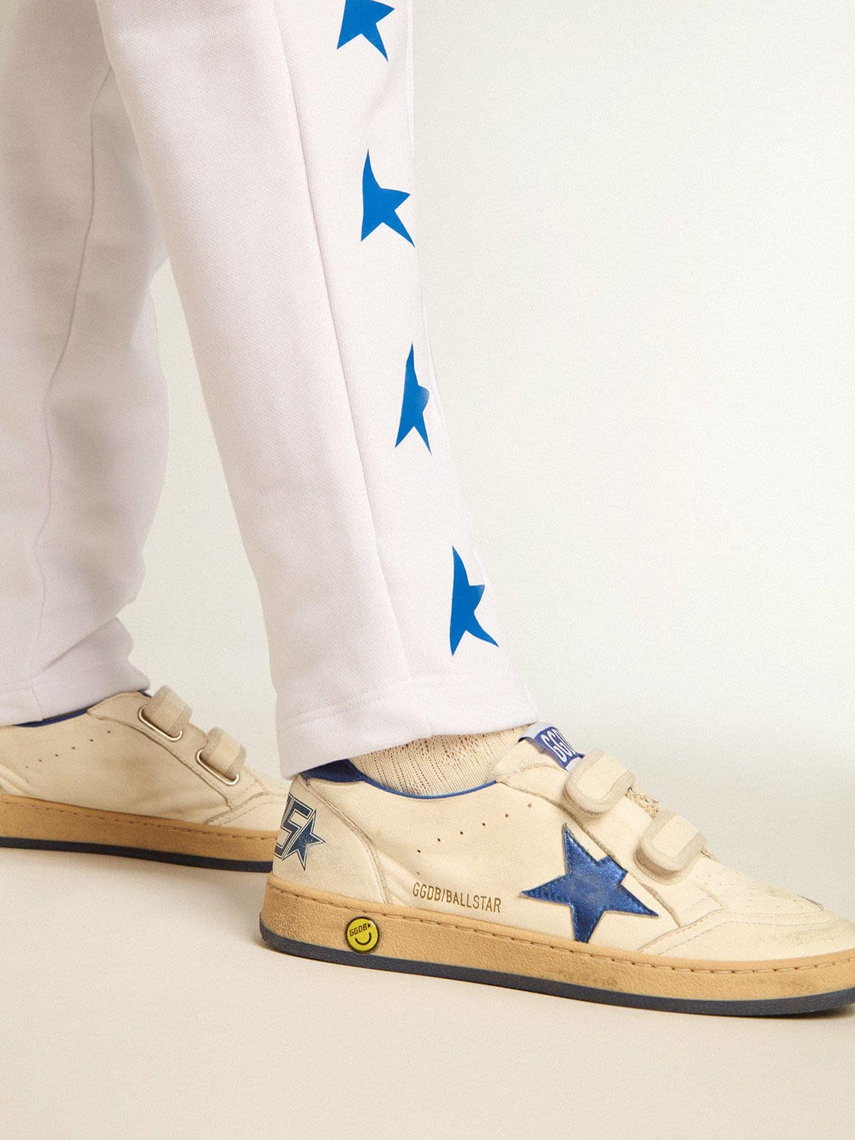 Junior Ball Star with blue metallic leather star and heel tab