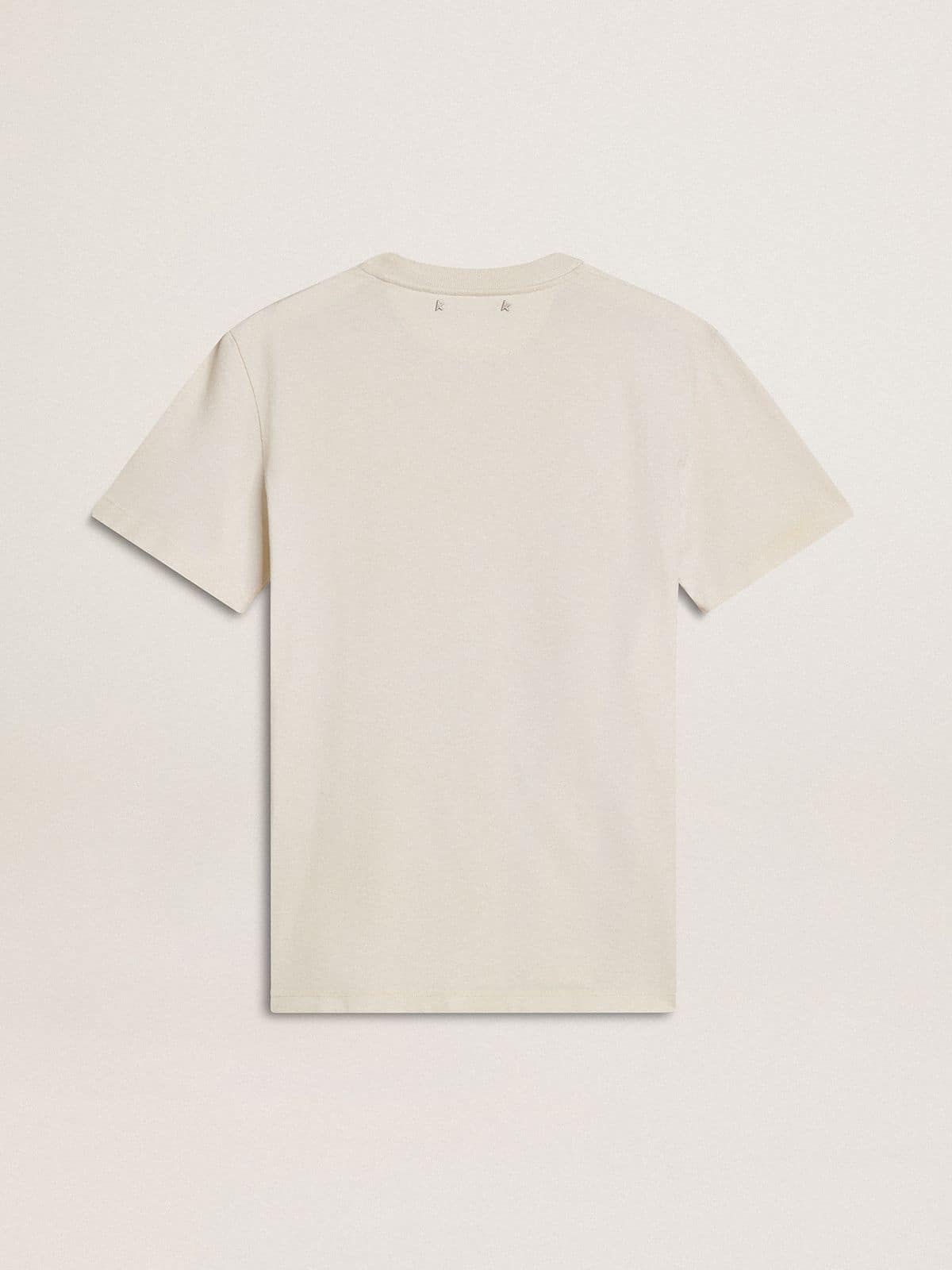 Women's white T-shirt with floral print