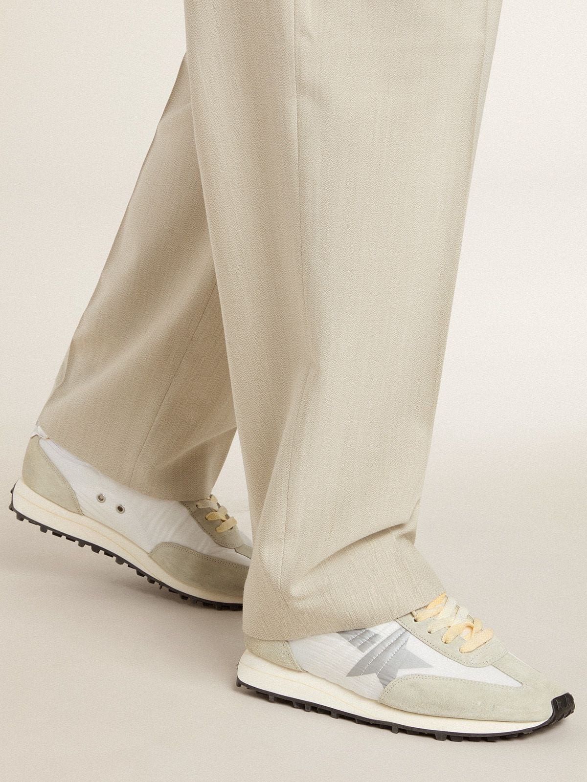 Men’s Marathon with white nylon upper and silver star