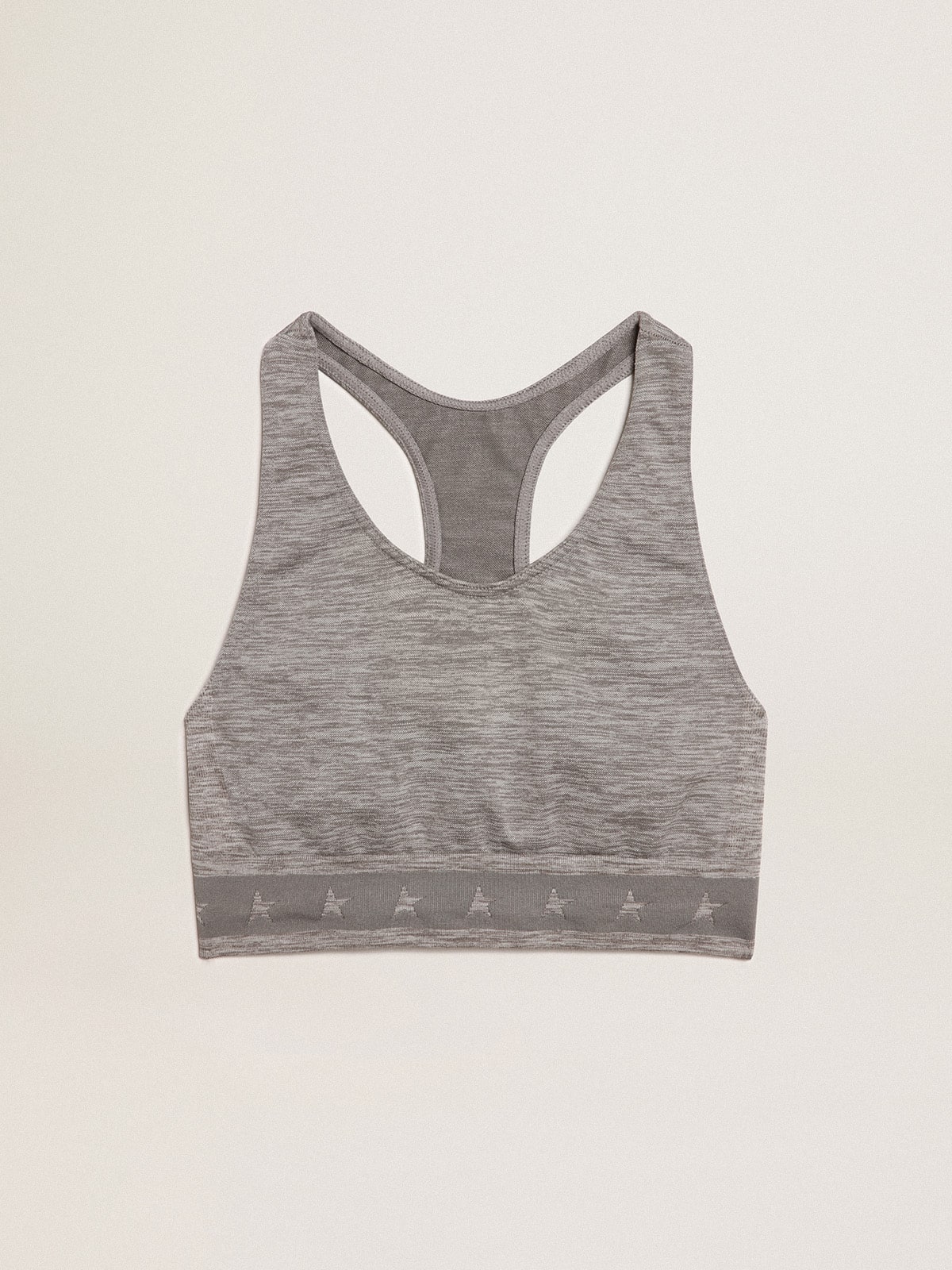 Gray melange athletic top