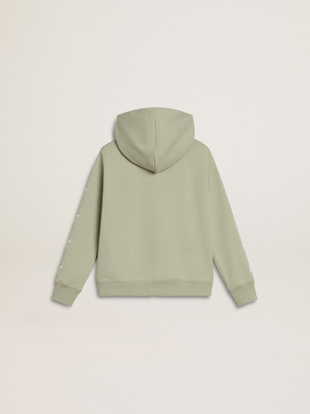 Light green sweatshirt with zip fastening