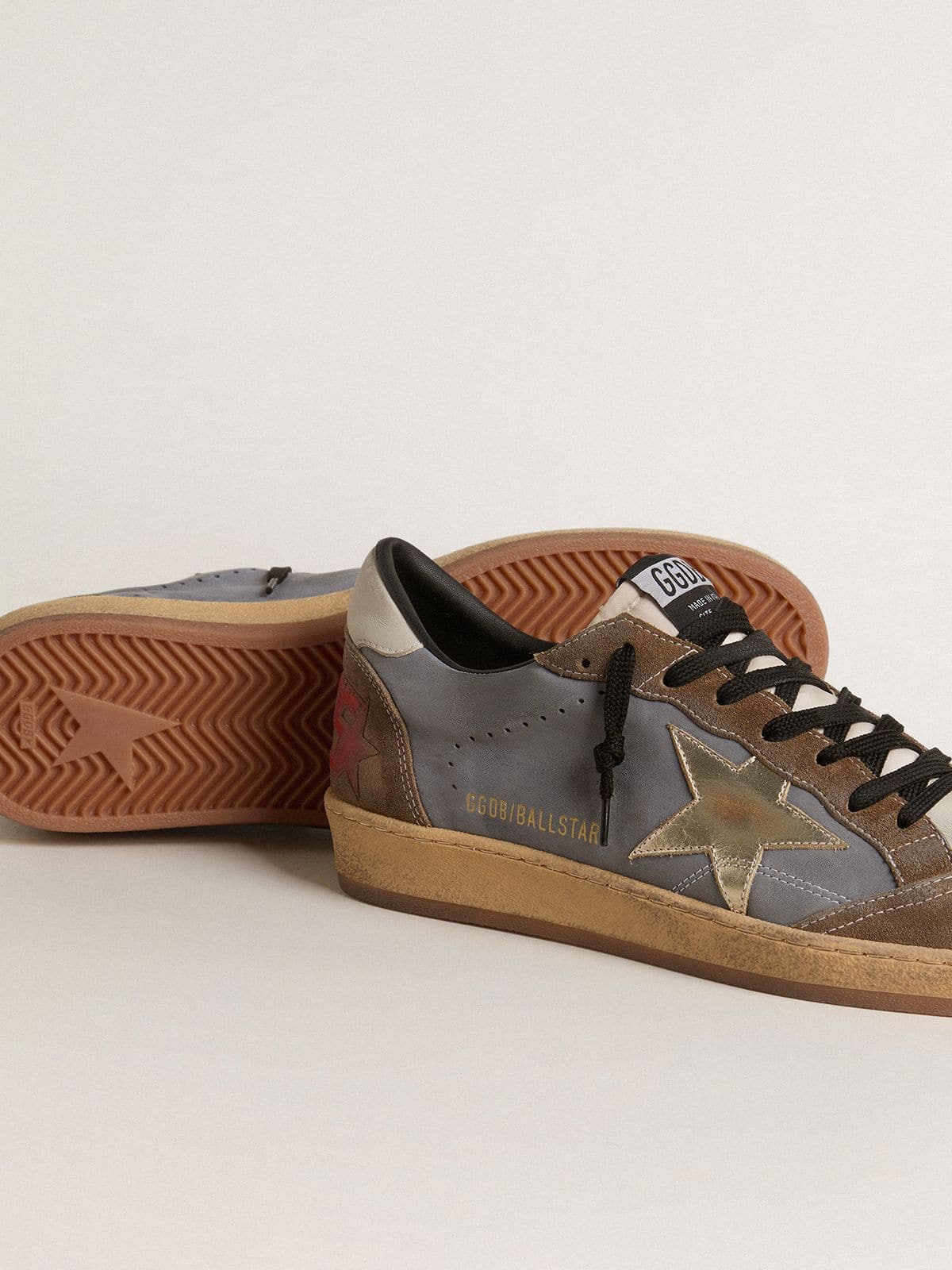 Men's Ball Star in nubuck and suede with gold metallic star