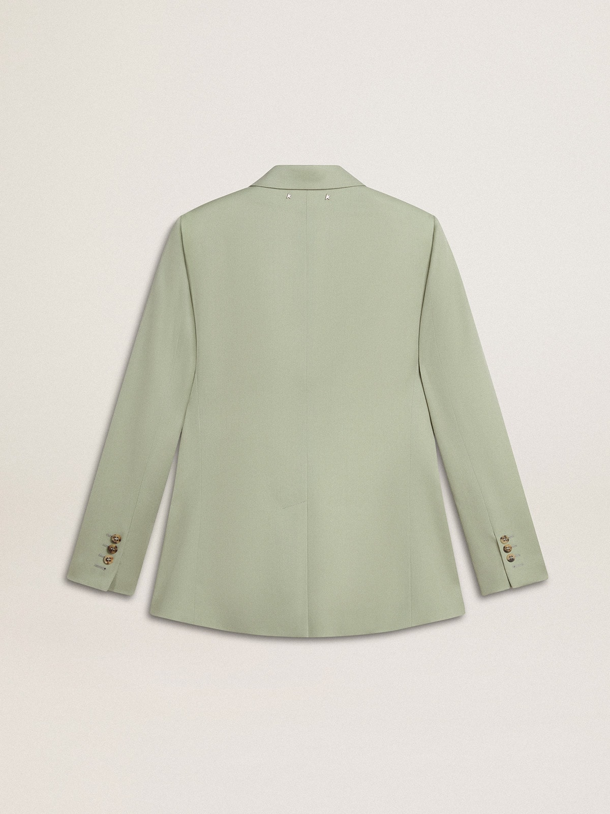 Women's blazer jacket in sage-green wool