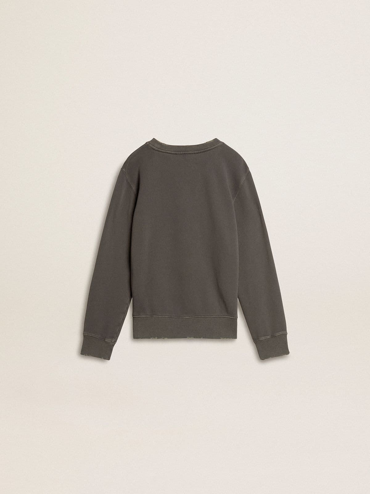 Kids’ gray sweatshirt with raised logo