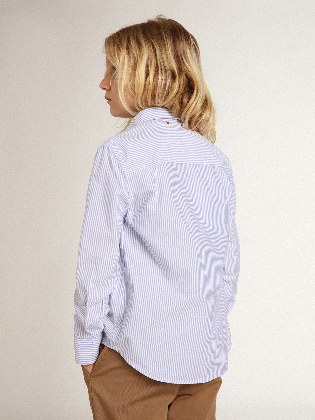 Boys’ shirt with light blue stripes