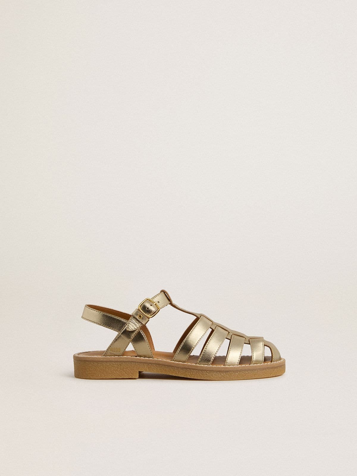 Junior Maxime sandals in gold metallic leather