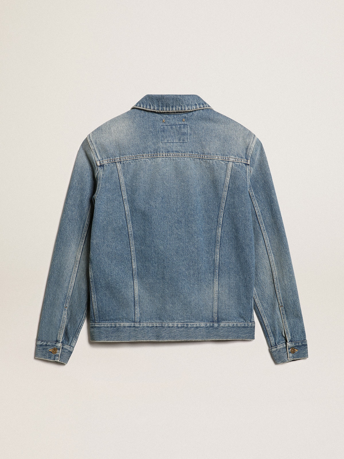 Men's denim jacket with medium wash