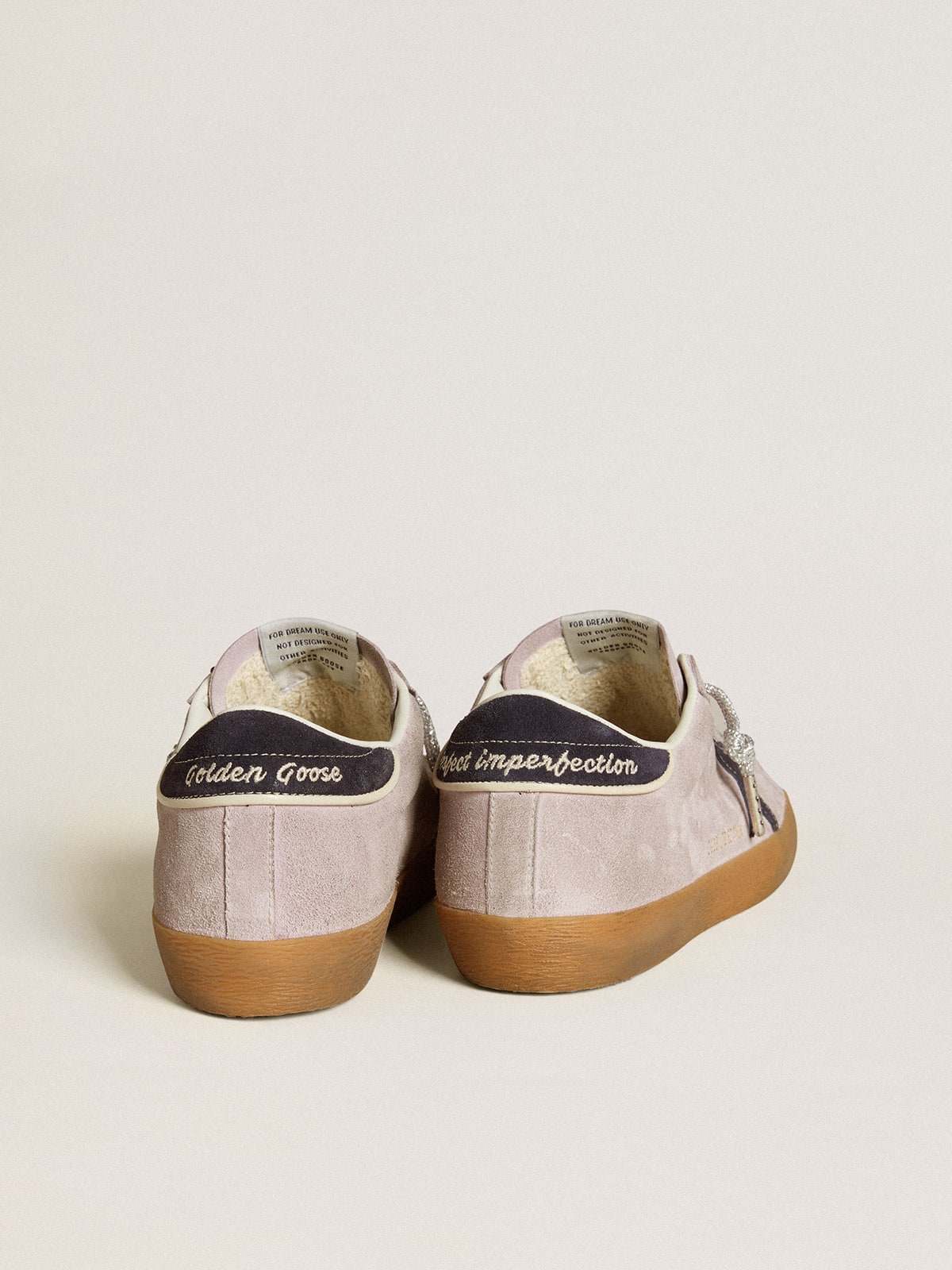 Women’s Super-Star LTD in lilac suede with midnight blue suede star and heel tab
