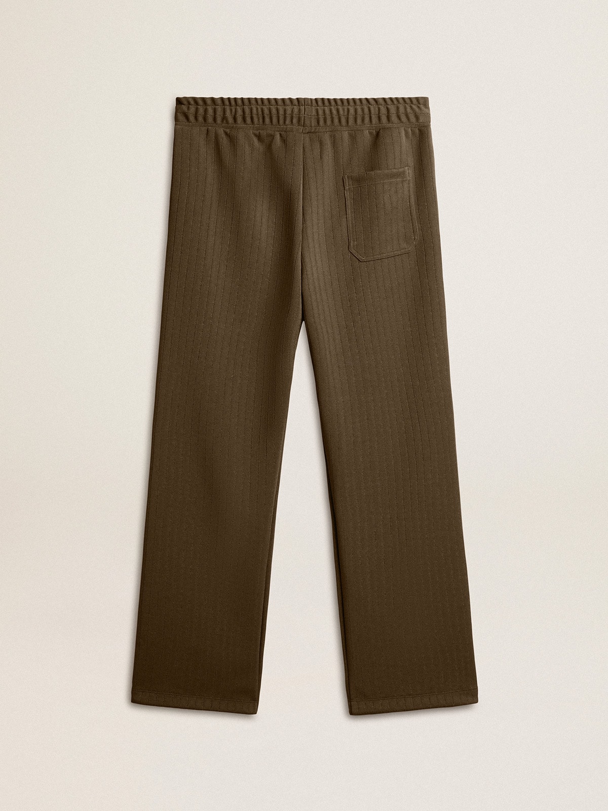Men’s military green joggers with white logo