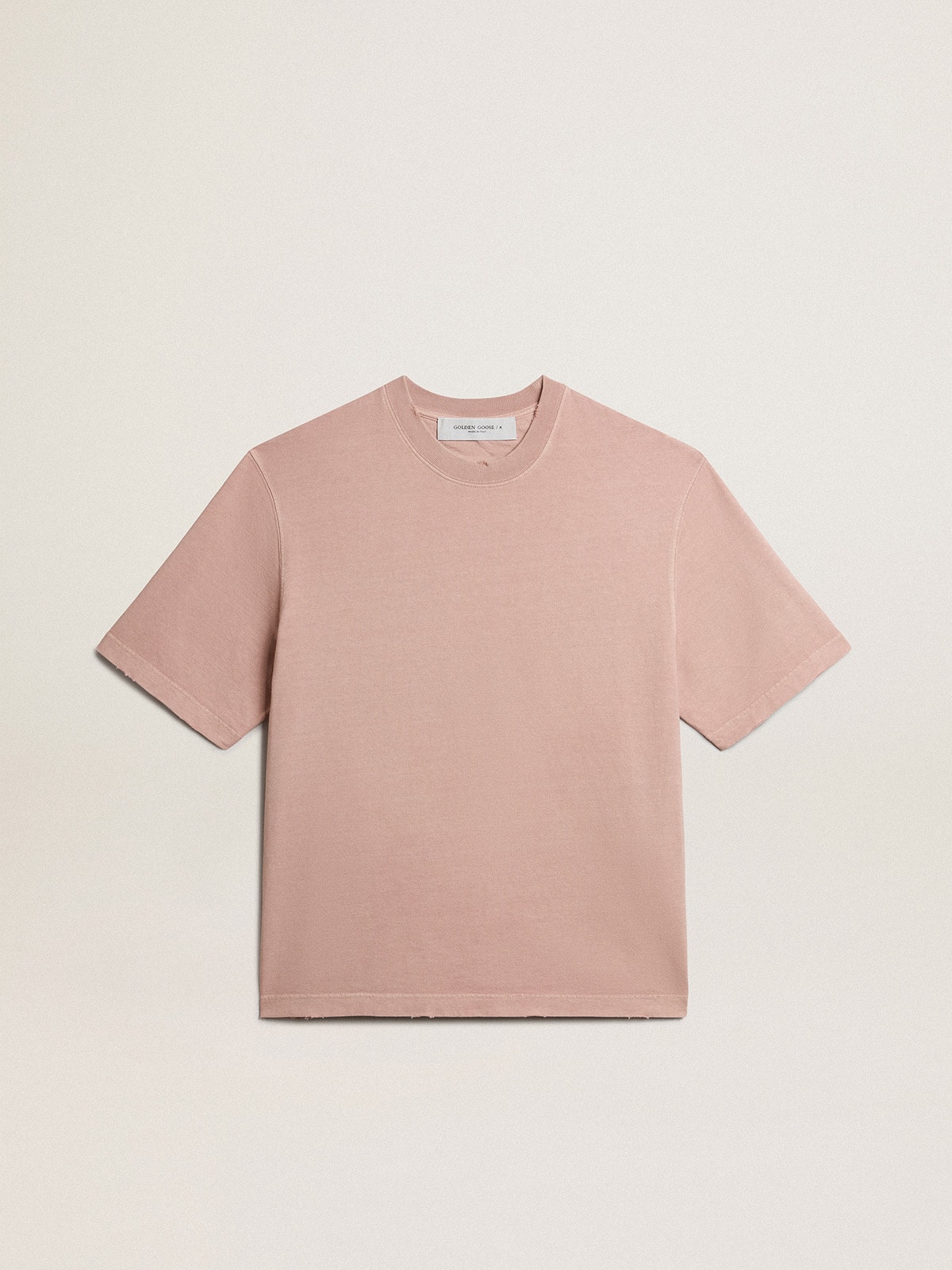 Powder-pink T-shirt with reverse logo on the back - Jersey Capsule