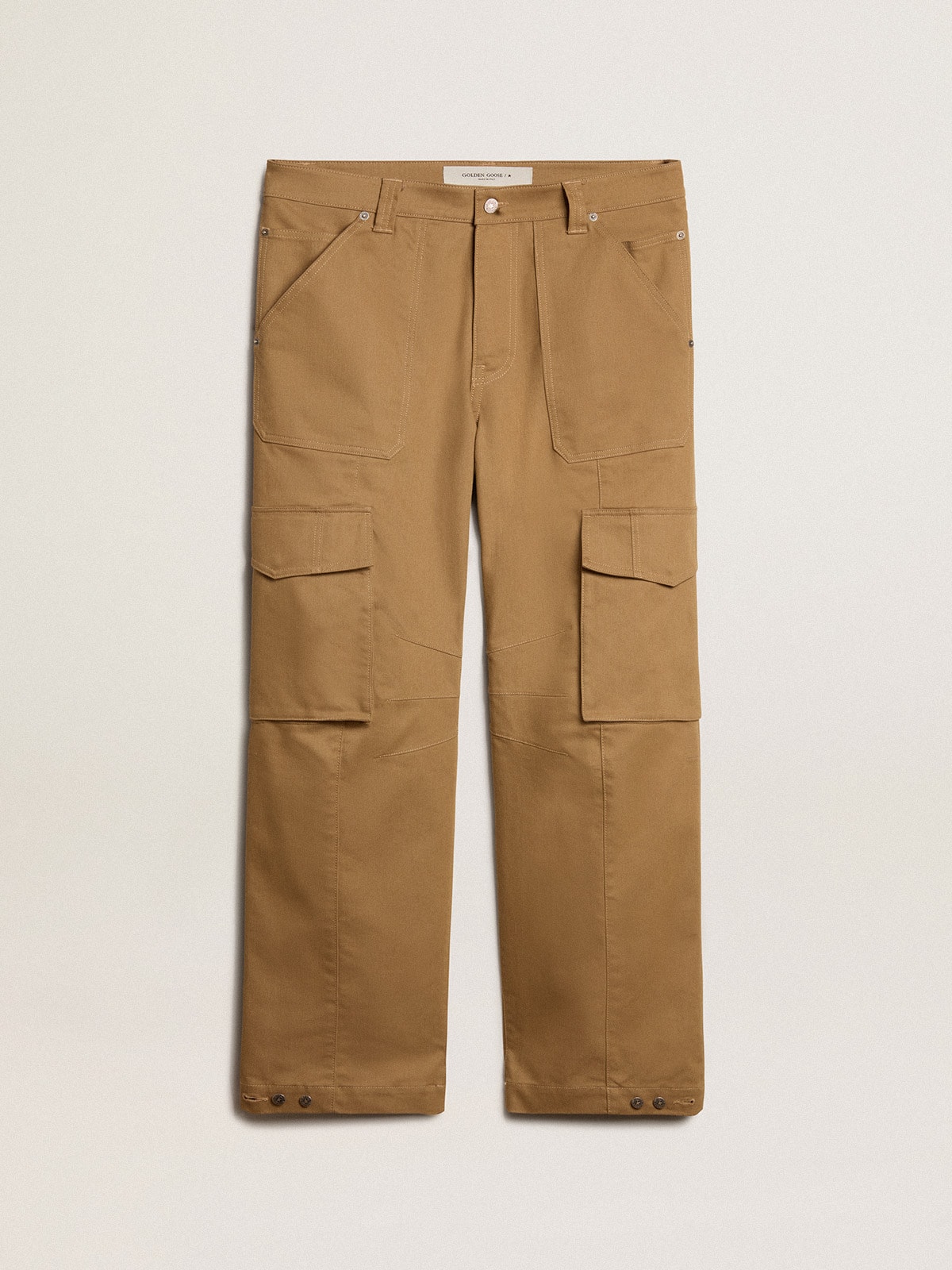 Beige khaki cargo pants
