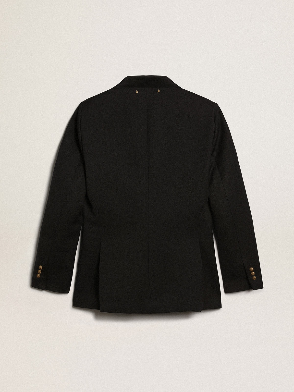 Women's double-breasted dark blue blazer