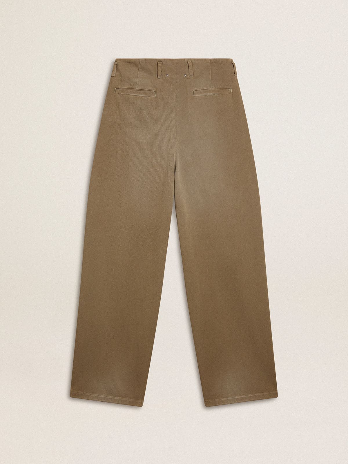 Women's khaki cotton pants