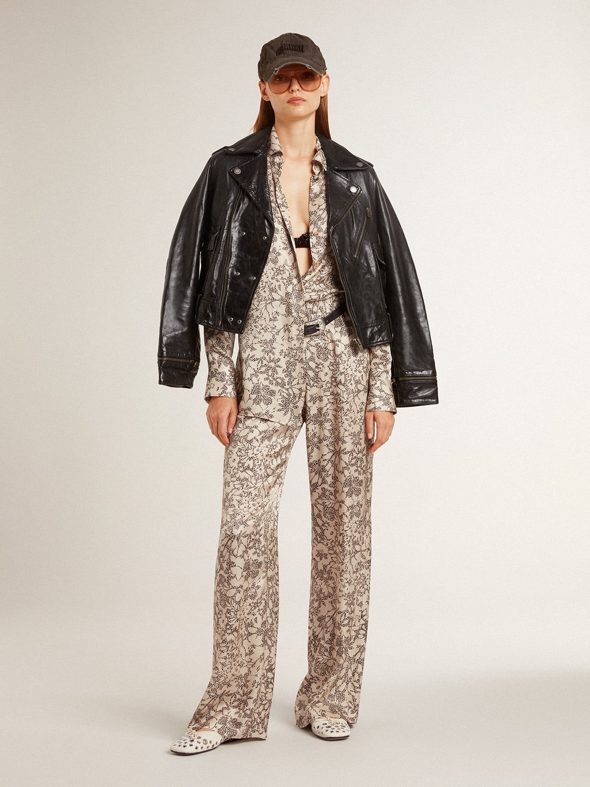 Women's joggers with floral print