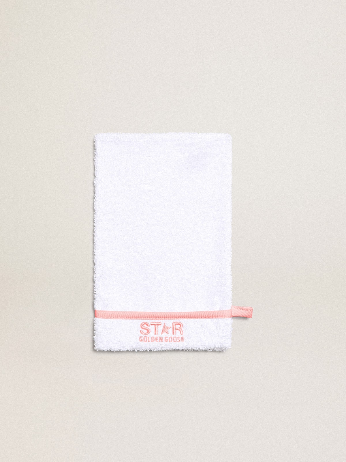 Gift set in white with pink trim and logo