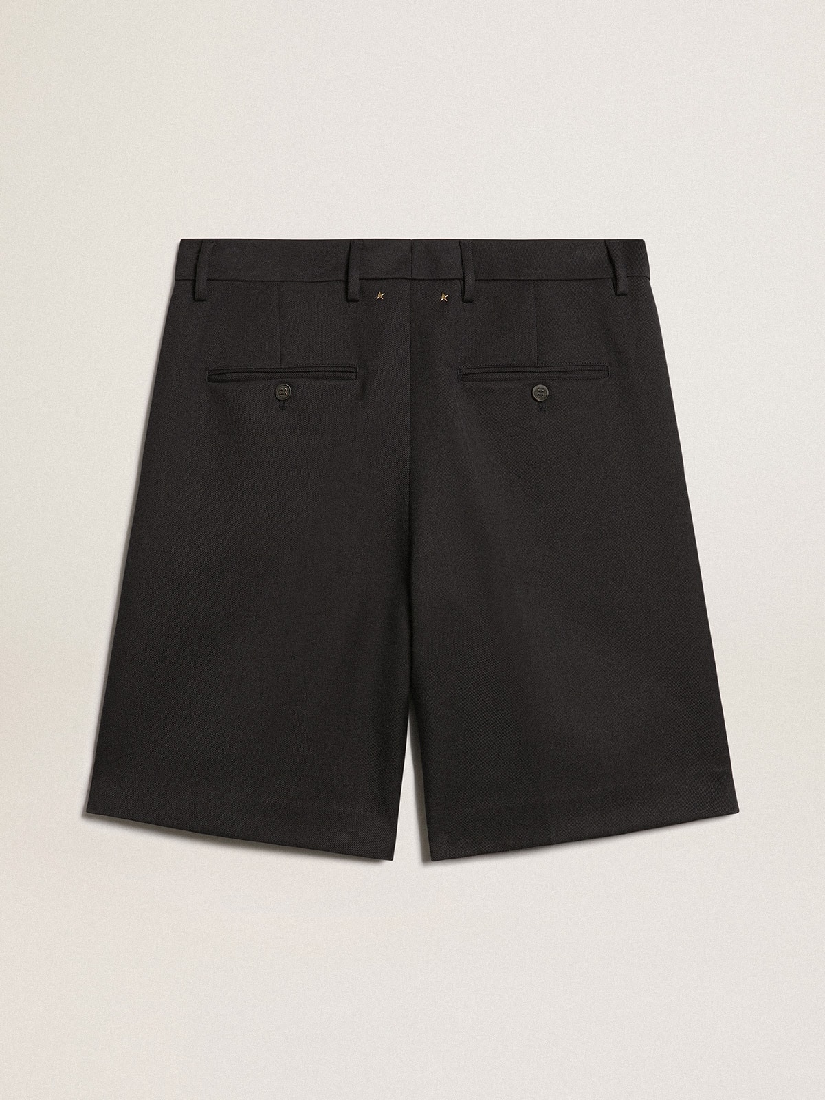 Men's bermuda shorts in dark blue wool