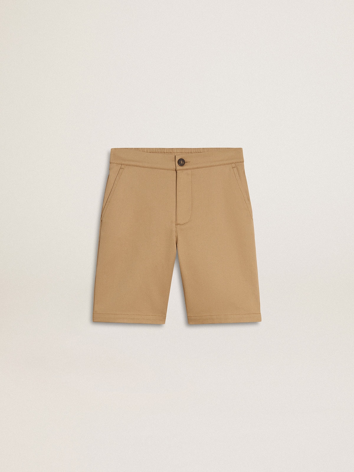 Boys' shorts in beige cotton