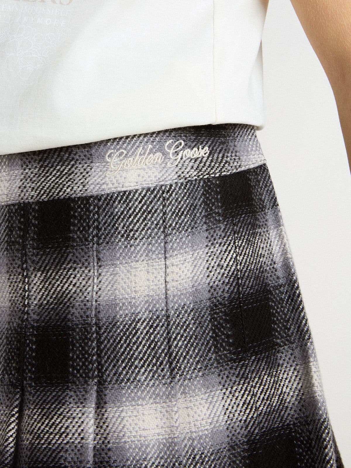 Girls' cotton pleated skirt