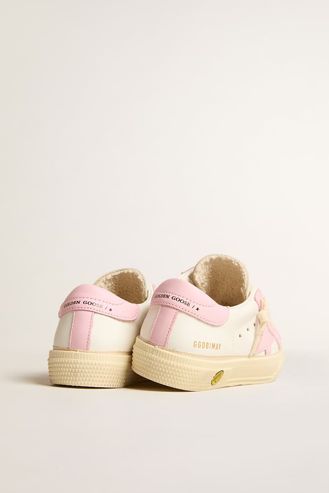 May Teen in white and pink leather with pink leather star