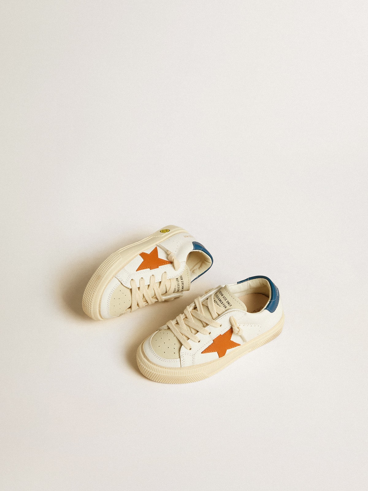 May Teen in nubuck with orange star and blue heel tab