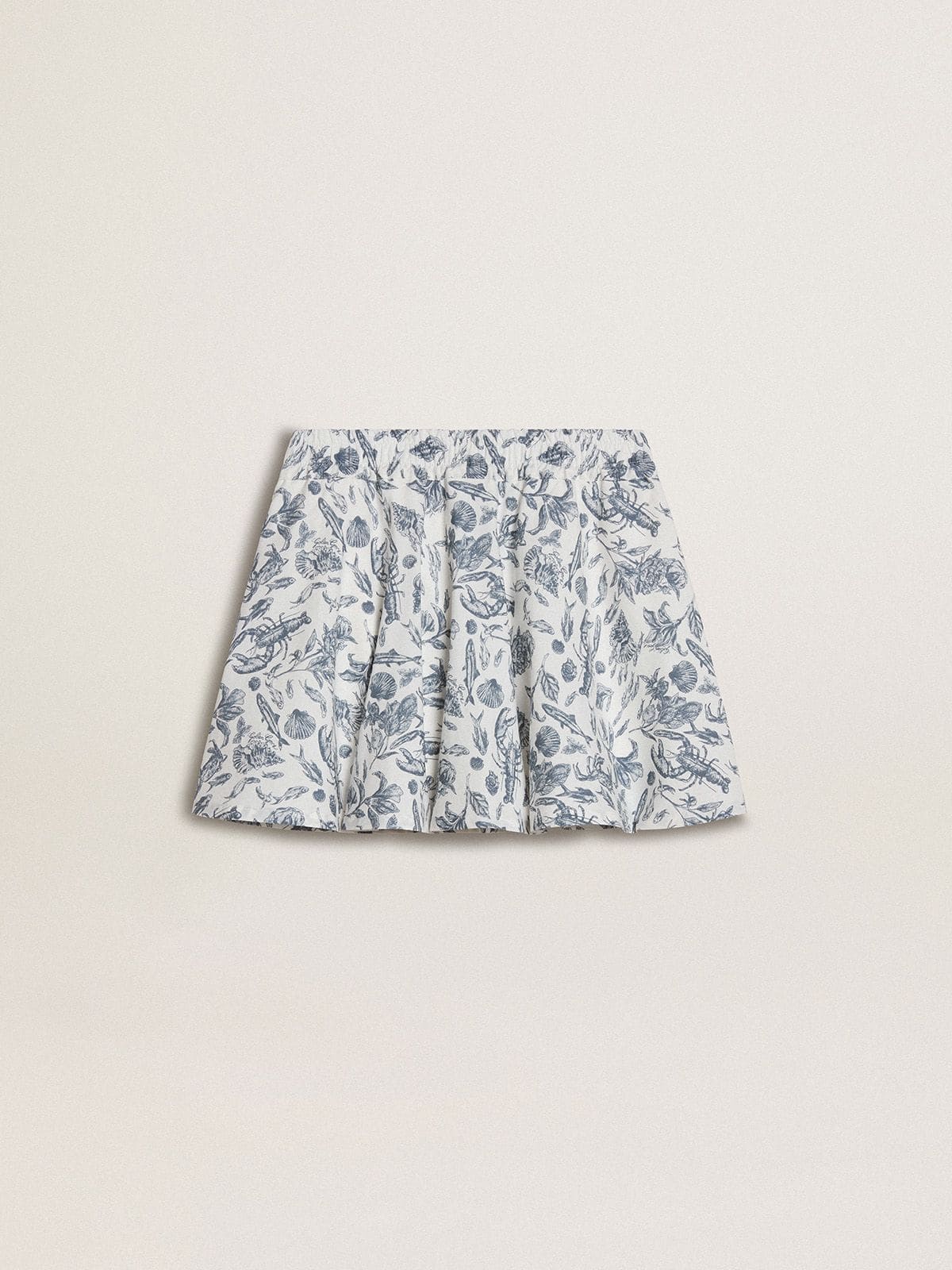 Girls’ white skirt with blue print