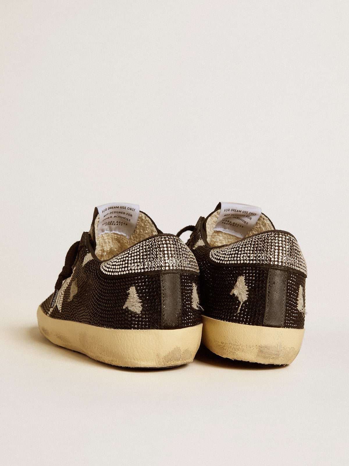 Women's Super-Star in suede and Swarovski crystals with silver star